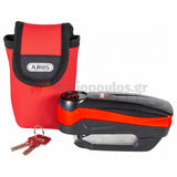Abus Detecto 7000 RS1 Κλειδαριά Μοτοσυκλέτας Δισκόφρενου Με Συναγερμό ΚΟΚΚΙΝΗ