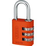 Abus 145/30 Titalium Λουκέτο Ασφαλείας Συνδυασμού 30mm ΠΟΡΤΟΚΑΛΙ
