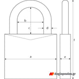Abus 80Ti/40 Titalium Λουκέτο Υψηλής Ασφάλειας 40mm
