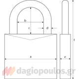 Abus 80Ti/50 Titalium Λουκέτο Υψηλής Ασφάλειας 50mm