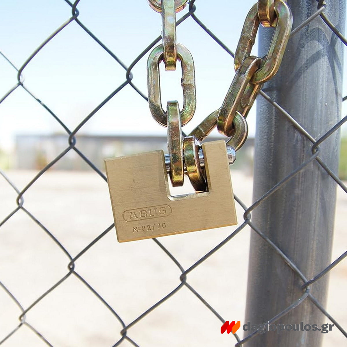 Abus 82/70 Monoblock Λουκέτο Πείρου (Τάκος) Ορειχάλκινος Με Ατσάλινο Πείρο 70mm