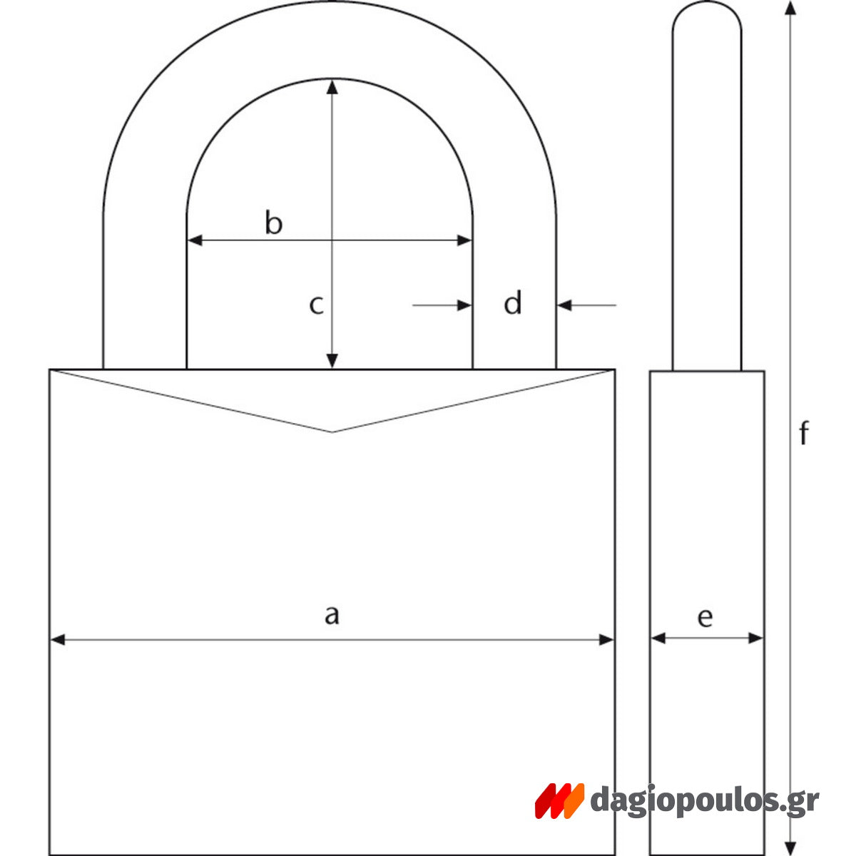 Abus 83WP/63 Λουκέτο Ατσάλινο Υψηλής Ασφαλείας Εξωτερικών Συνθηκών 63mm