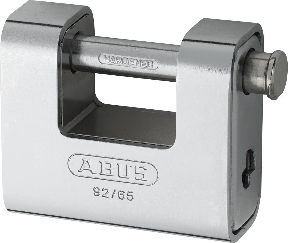 Abus 92/65 Monobloc Λουκέτο Πείρου (Τάκος) Ορειχάλκινος Με Ατσάλινο Πείρο & Επένδυση Ατσάλι 65mm