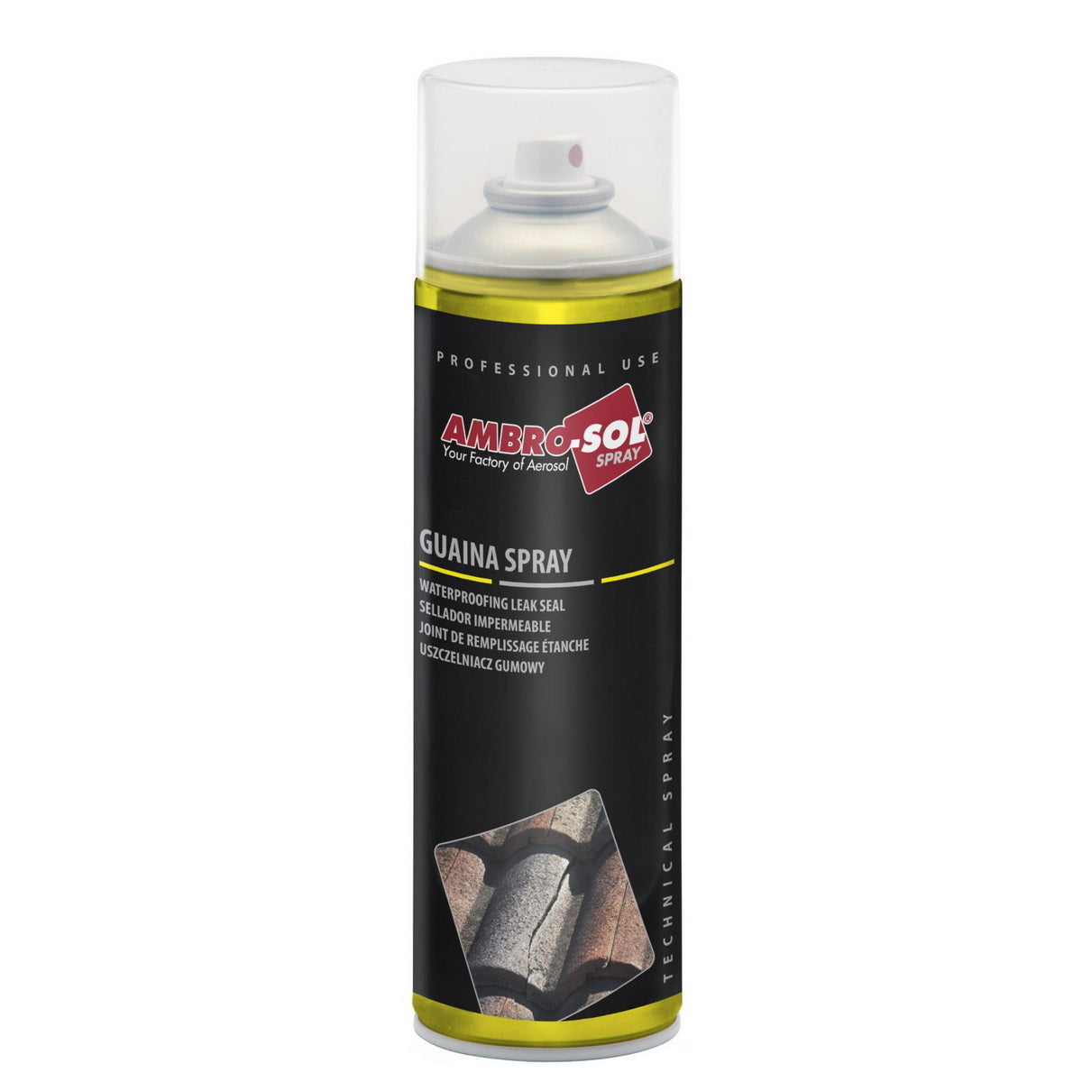 Ambrosol Spray Guaina Σπρέι Στεγανοποίησης Μόνωσης 500ml ΜΑΥΡΟ