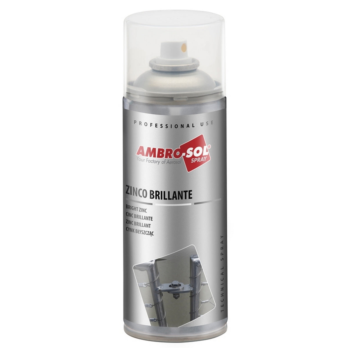 Ambrosol Zinco Brillante Spray Ψυχρού Γαλβανίσματος Λαμπερό 400ml Ιταλίας