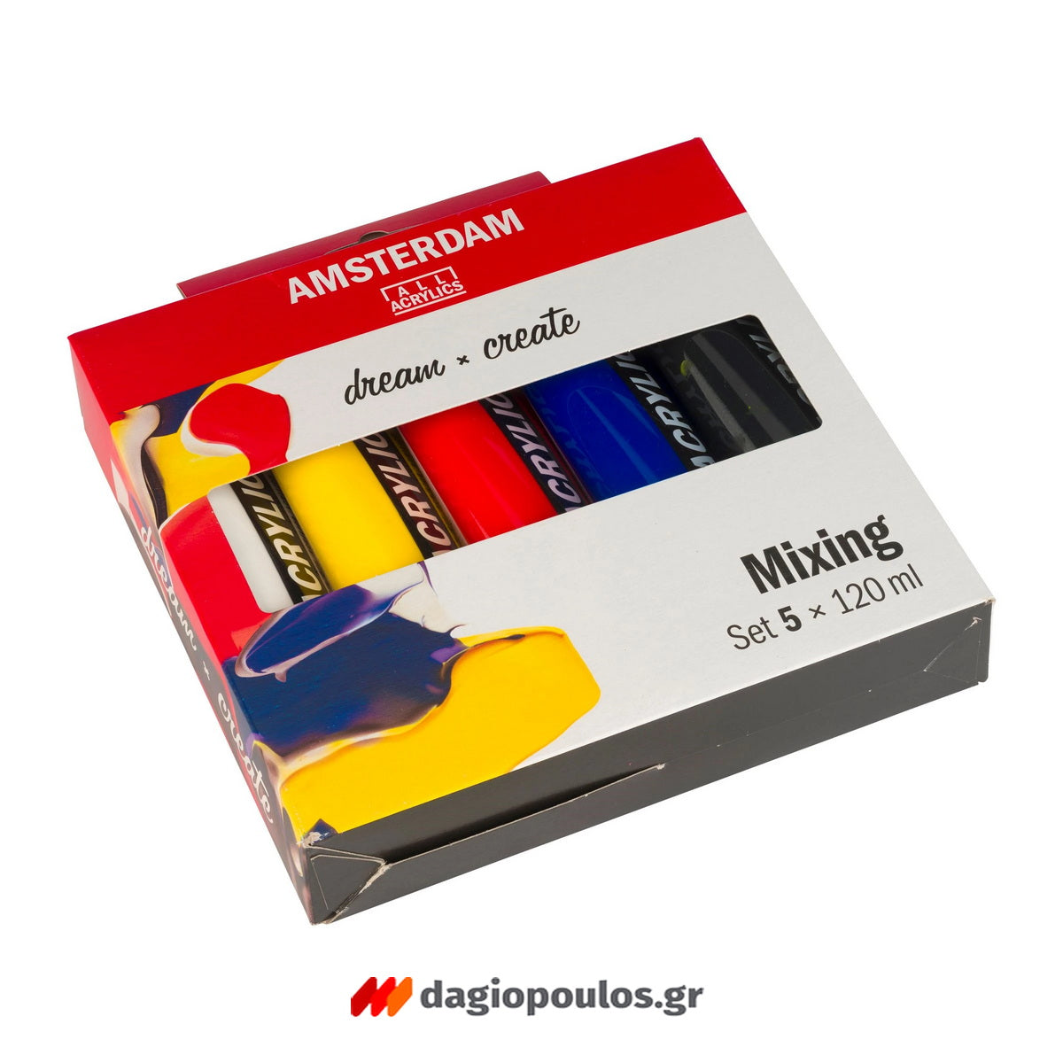 Royal Talens Amsterdam Acrylic Mixing Set Βασικό Σετ Ακρυλικών Χρωμάτων Σετ 5 Τεμ 120ml