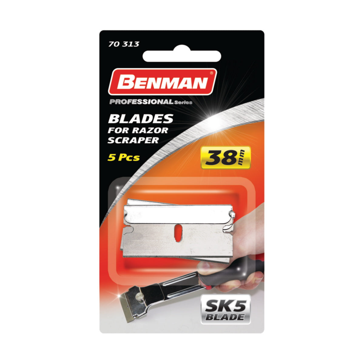 Benman 70313 Λάμες Ανταλλακτικές Ξύστρας Τζαμιών Σετ 5 Τεμ