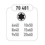 Benman 70481 Κατσαβίδια Ηλεκτρονικών Torx Σετ 6 Τεμ Σε Θήκη