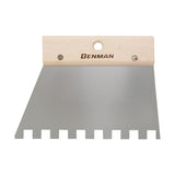 Benman 70923 Eπαγγελματική Σπάτουλα Ανοξείδωτη Χωρίς Λαβή Με Δόντι 12mm x 12mm