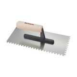 Benman 70938 Eπαγγελματικό Μυστρί Spatula Με Δόντι Ανοξείδωτη Με Ξύλινη Λαβή 12mm x 12mm