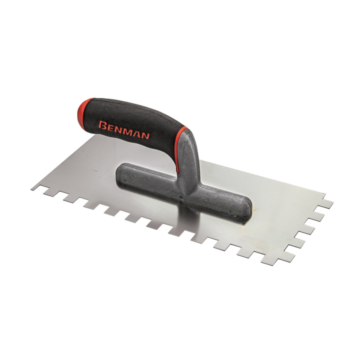 Benman 70991 Eπαγγελματικό Μυστρί Spatula Με Δόντι Ανοξείδωτη Με Ελαστική Λαβή 12x12mm