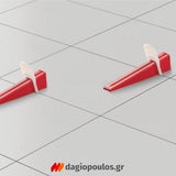 Benman 72641 Αποστάτης Αρμών Αλφαδοποίησης Πλακιδίων Σετ 250 Τεμάχια 1.5mm (ΓΚΡΙ)