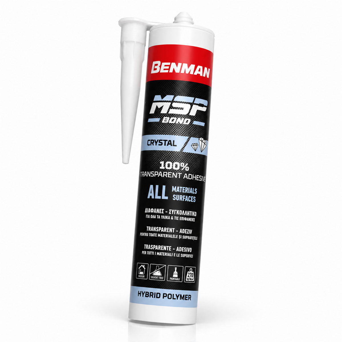 Benman MSP Bond Crystal Hybrid MS-Polymer Συγκολλητικό Διαφανές