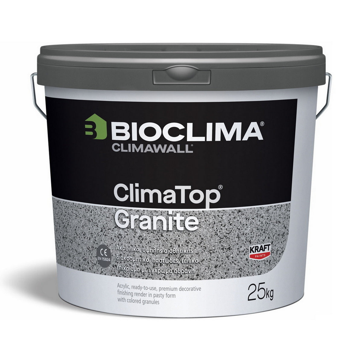 Bioclima ClimaTop Granite Ακρυλικό Παστώδες Διακοσμητικό Τελικό Επίχρισμα 25kgr BC100 CITY GREEN