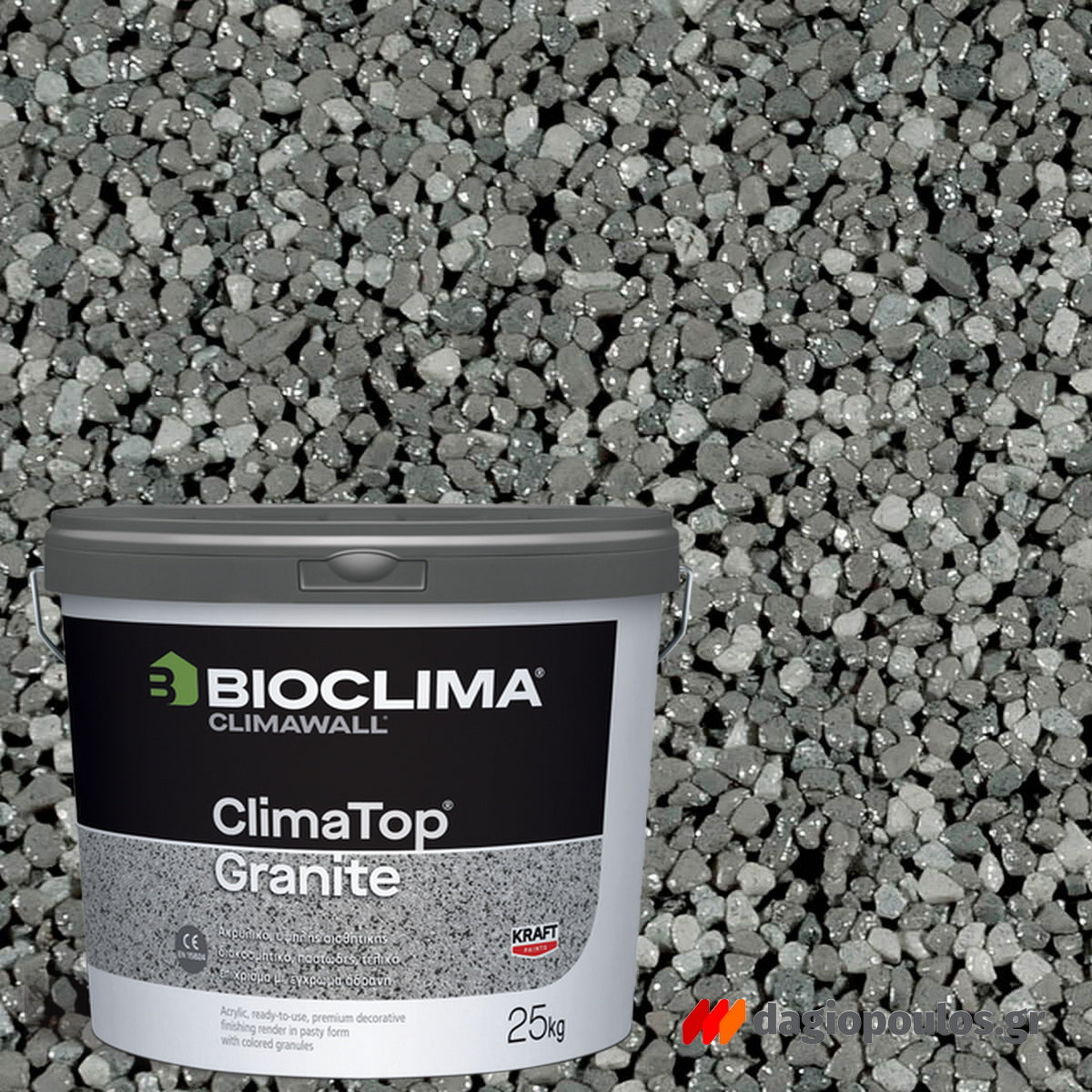 Bioclima ClimaTop Granite Ακρυλικό Παστώδες Διακοσμητικό Τελικό Επίχρισμα 25kgr BC300 METEORA ROCK