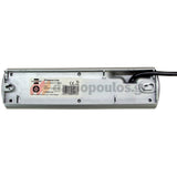 Brennenstuhl Primera-Line 1153390120 Πολύμπριζο Με 2 Διακόπτες 10 Θέσεων Ασημί
