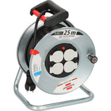 Brennenstuhl Garant S 4 E 1195056 IP20 Μπαλαντέζα Ρεύματος Σε Μεταλλικό Καρούλι Με Καλώδιο H05VV-F 3G1,5 x 25mtr