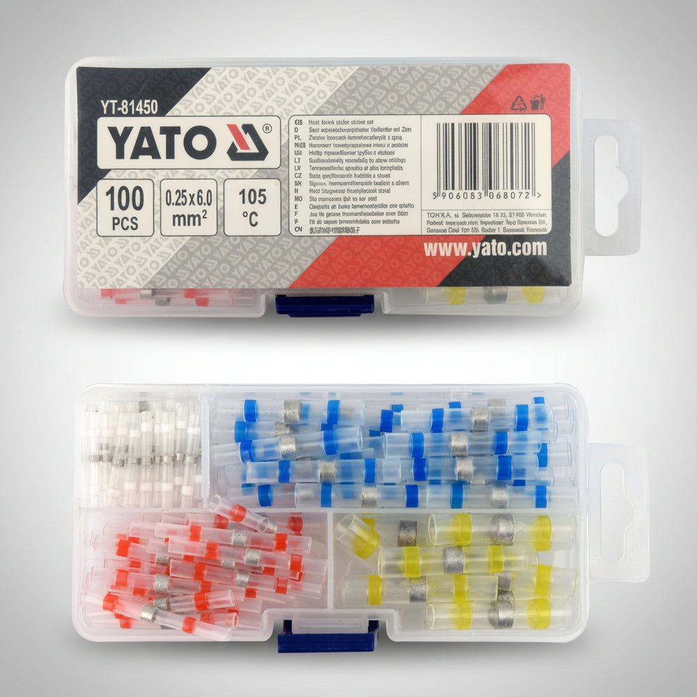 Yato YT-81450 Θερμοσυστελλόμενα με Κόλλα 0,256mm² Σετ 100 Τεμ
