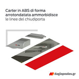 Cisa C1416 Μηχανισμός Επαναφοράς Πόρτας (Σούστα) Ρυθμιζόμενος 80kg Με Στοπ ΛΕΥΚΟΣ