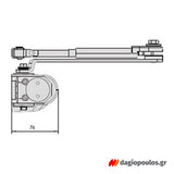 Cisa C1416 Μηχανισμός Επαναφοράς Πόρτας (Σούστα) Ρυθμιζόμενος 80kg Με Στοπ ΛΕΥΚΟΣ