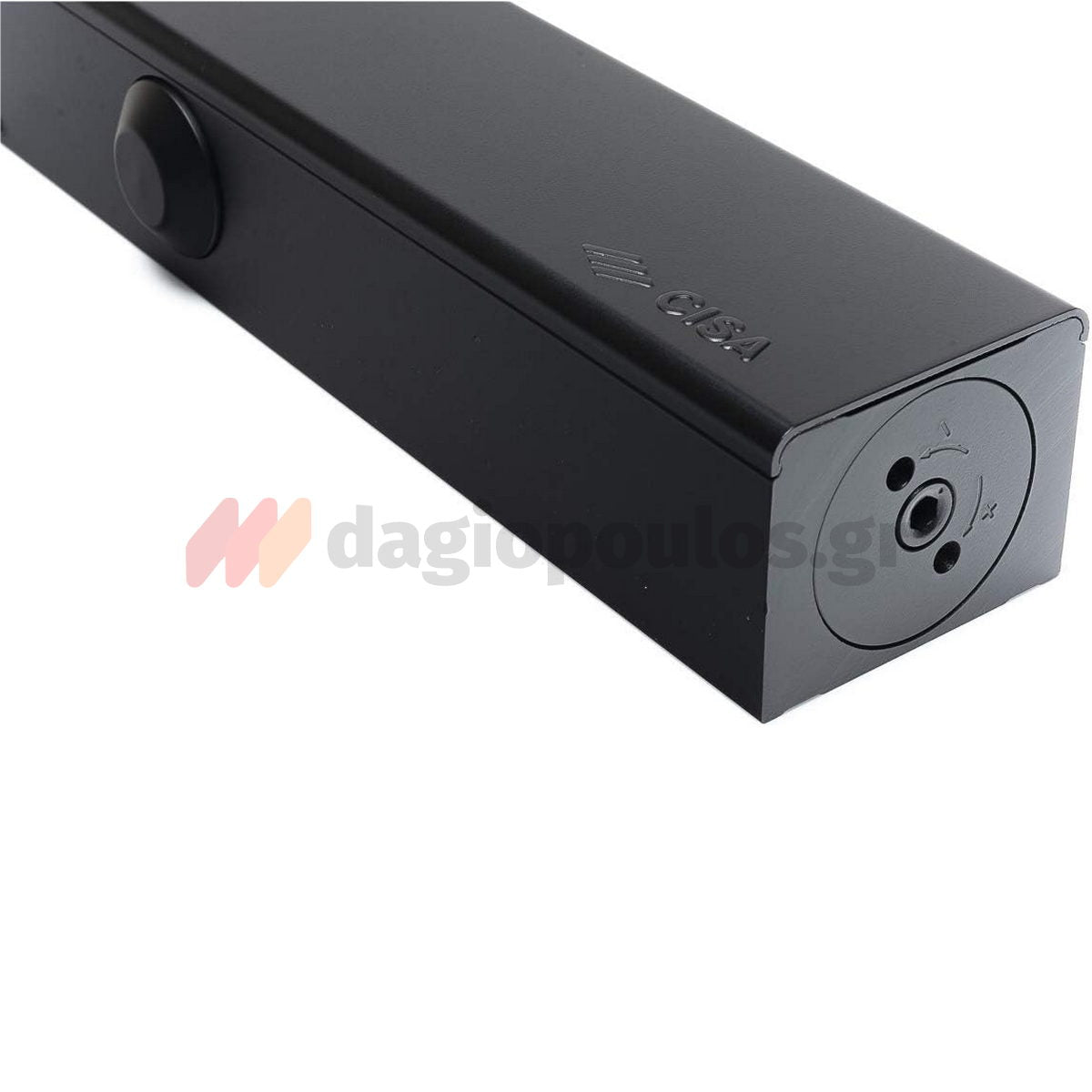 Cisa C1610 Μηχανισμός Επαναφοράς Θυρών (Σούστα) Ρυθμιζόμενος 80kg Με Στοπ ΜΑΥΡΟΣ
