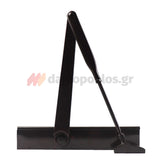 Cisa C1610 Μηχανισμός Επαναφοράς Θυρών (Σούστα) Ρυθμιζόμενος 80kg Με Στοπ ΜΑΥΡΟΣ