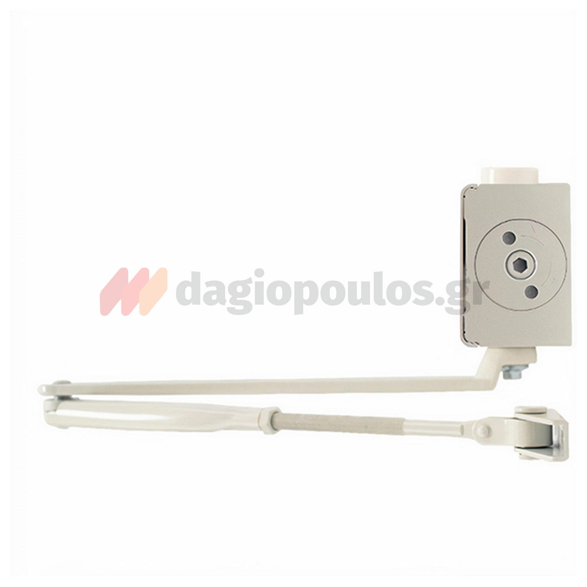 Cisa C1610 Μηχανισμός Επαναφοράς Θυρών (Σούστα) Ρυθμιζόμενος 80kg Με Στοπ ΛΕΥΚΟΣ