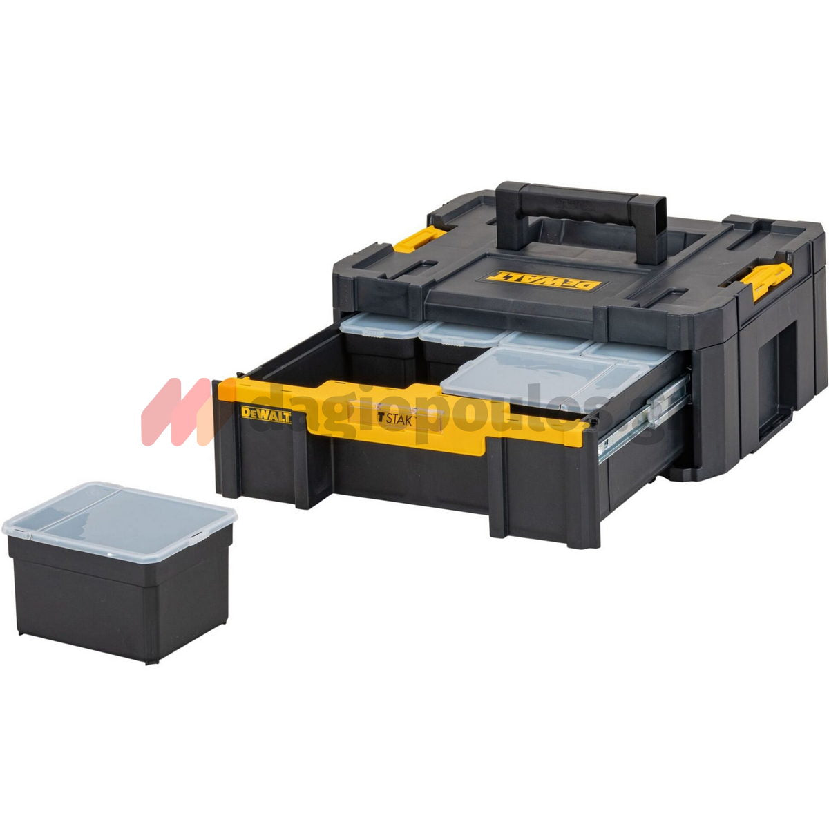 DeWalt DWST1-70705 T-Stak Εργαλειοθήκη Συρταριέρα Με Organiser & 6 Κύπελα Θήκες 17.3" 9.5Ltr