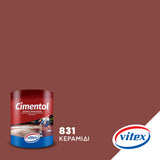 Vitex Cimentol Ακρυλικό Τσιμεντόχρωμα Διαλύτη 831 Κεραμιδί