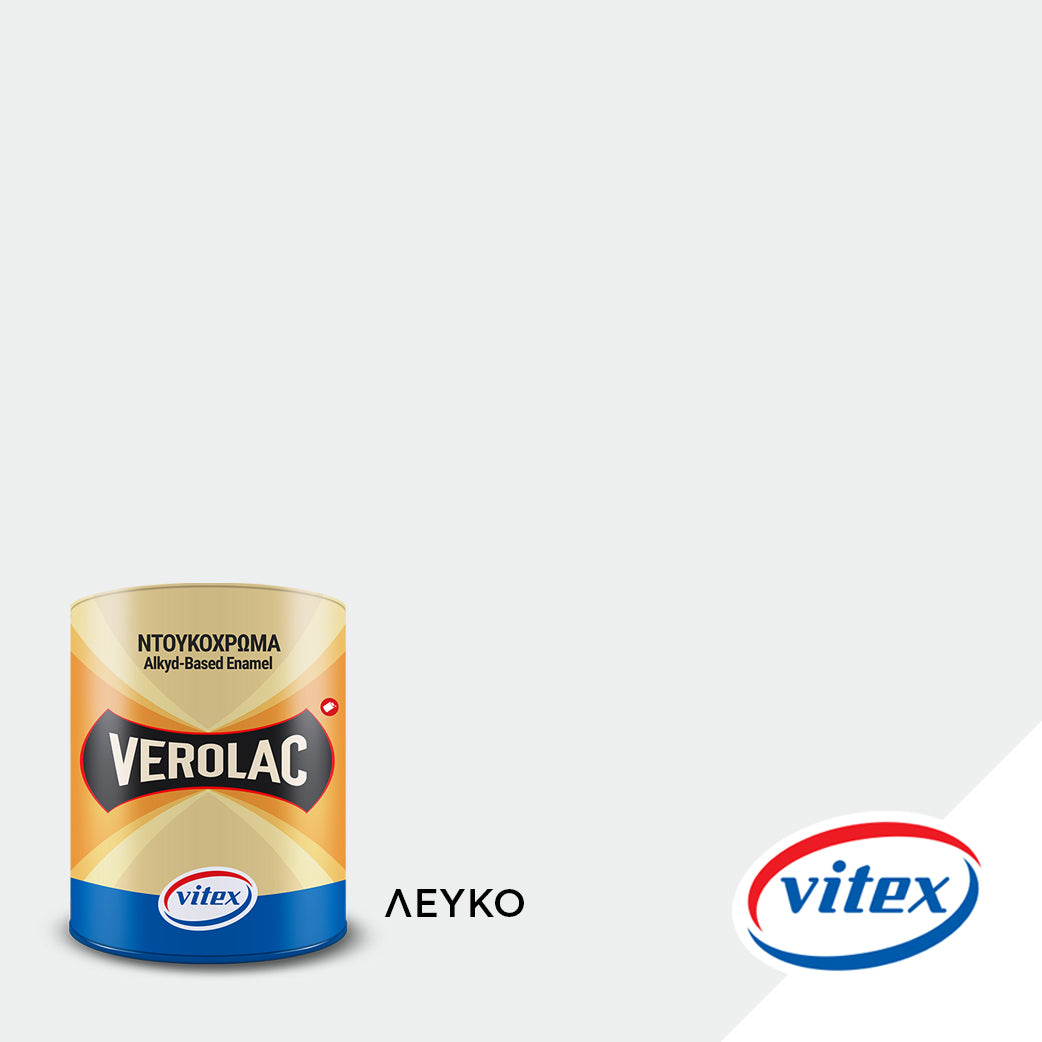 Vitex Verolac Αλκυδικό Χρώμα Διαλυτικού Για Ξύλα & Μέταλλα 750ml 10 ΛΕΥΚΟ ΓΥΑΛΙΣΤΕΡΟ