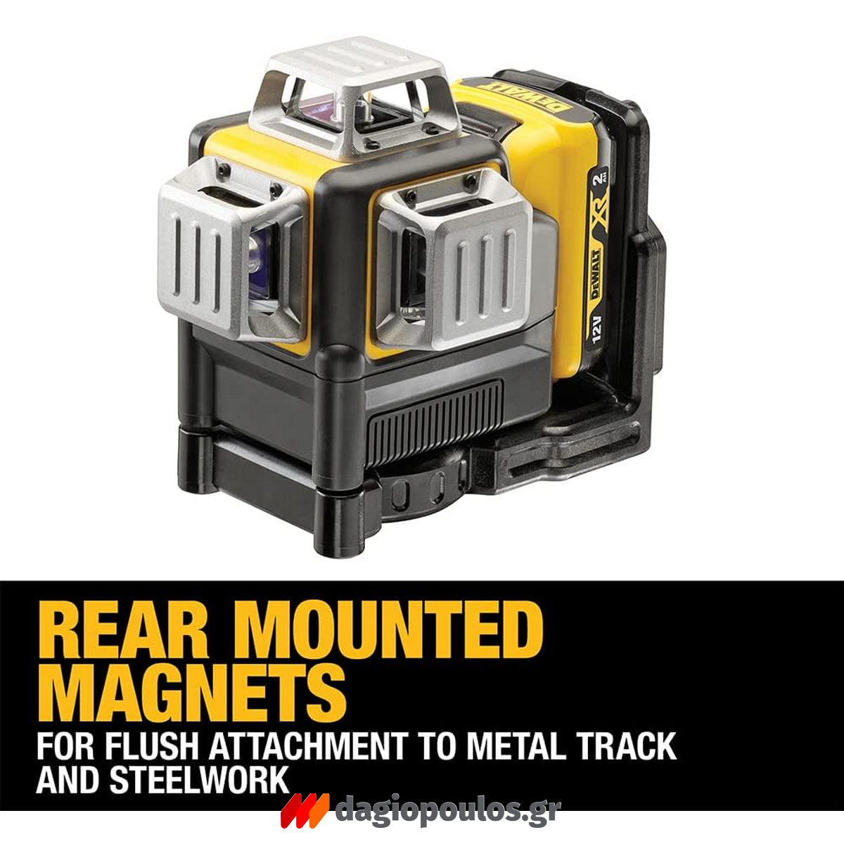 DeWalt DCE089D1G-QW Αλφάδι Laser 12V Πολλαπλών Γραμμών Πράσινο 3x360° Με Μπατ.2.0Ah - Φορτιστή - Βαλίτσα