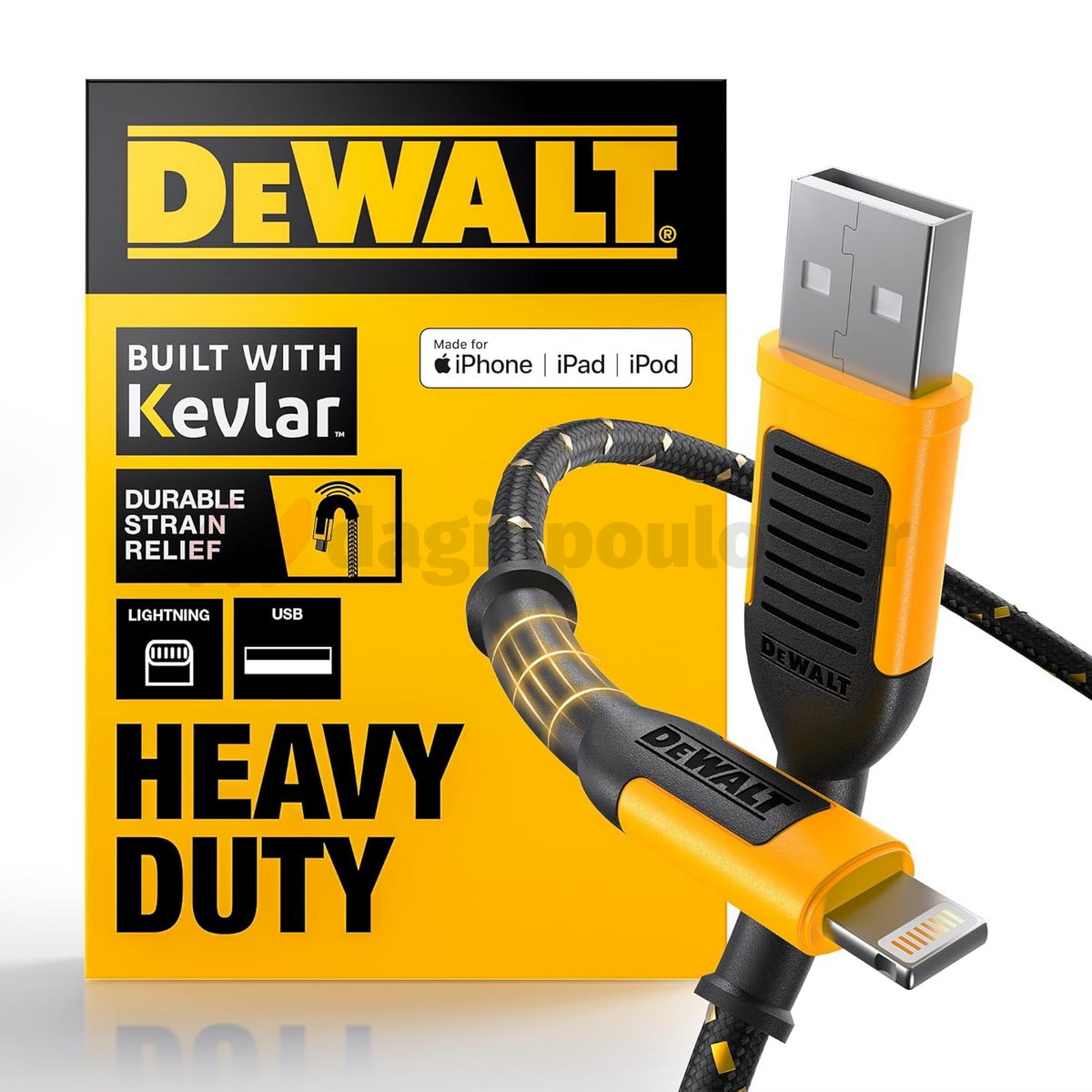 DeWalt 131 1325DWG Ενισχυμένο Καλώδιο USB-A σε Lightning 1.8mtr