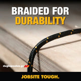 DeWalt 131 1325DWG Ενισχυμένο Καλώδιο USB-A σε Lightning 1.8mtr