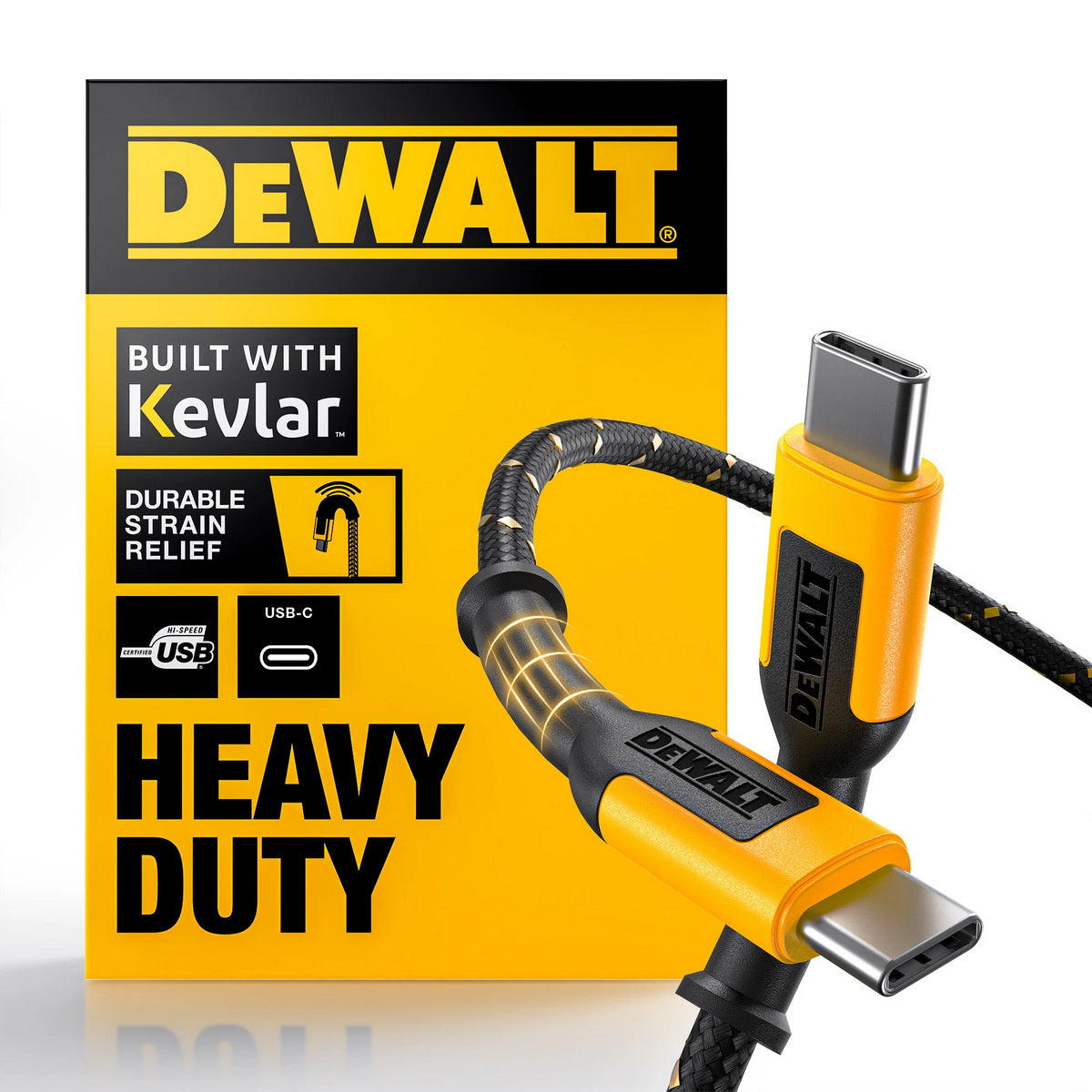 DeWalt 1311354DWG Ενισχυμένο Καλώδιο Type-C σε Type-C 1.8m