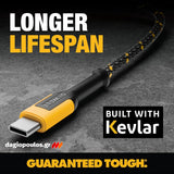 DeWalt 1311349DWG Ενισχυμένο Καλώδιο USB-A σε TYPE-C 3mtr