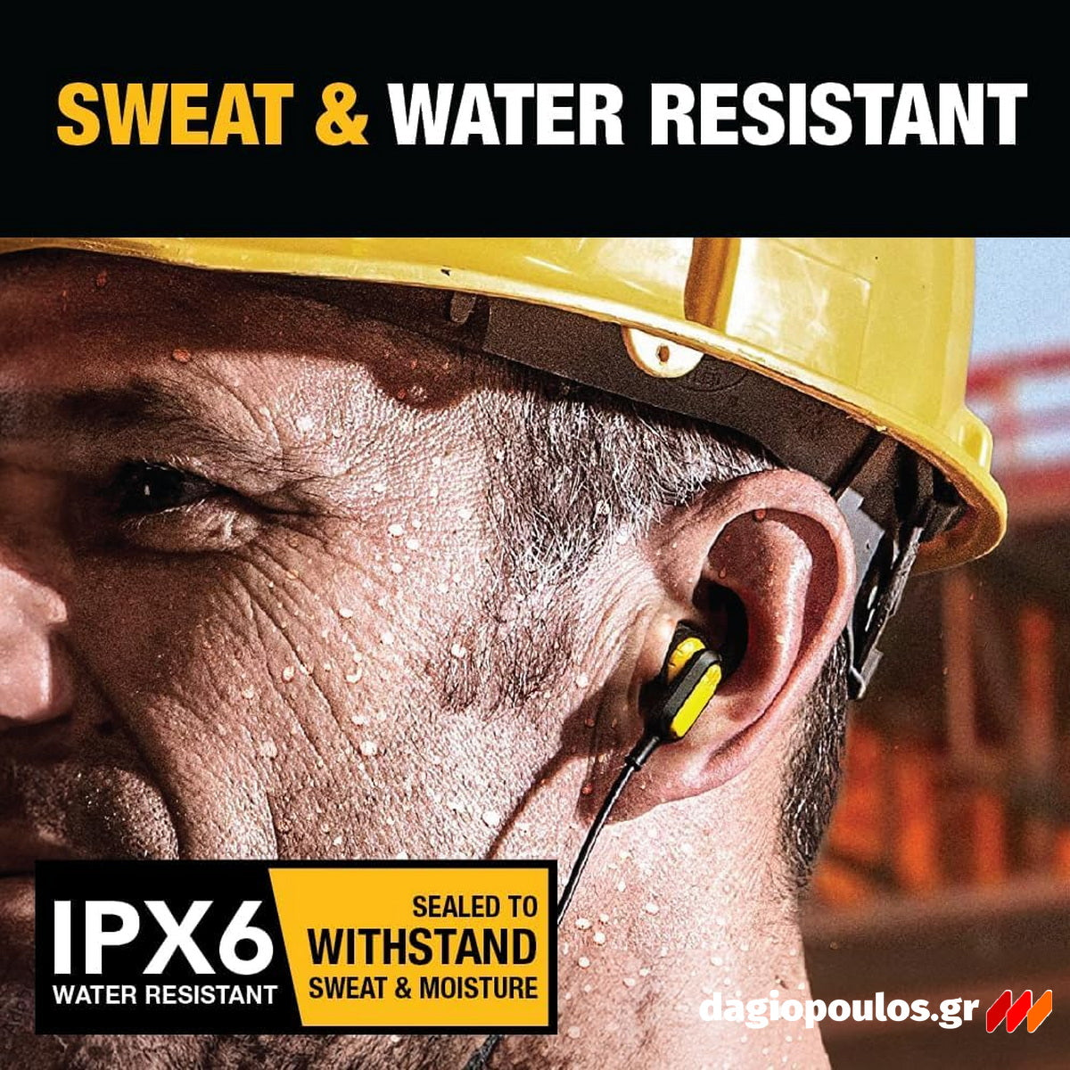 DeWalt 1902091DWG Bluetooth Ασύρματα Ακουστικά Λαιμού PRO