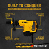 DeWalt D25881K-QS SDS-MAX Κατεδαφιστικό Πιστολέτο 1600W 17.5J 10.4Kg Με Δώρο Γωνιακό Τροχό DWE4057