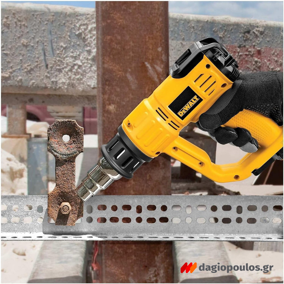 DeWalt D26414-GB Ηλεκτρικό Πιστόλι Θερμού Αέρα Με Ψηφιακή Οθόνη 2000W Ρυθμιζόμενο