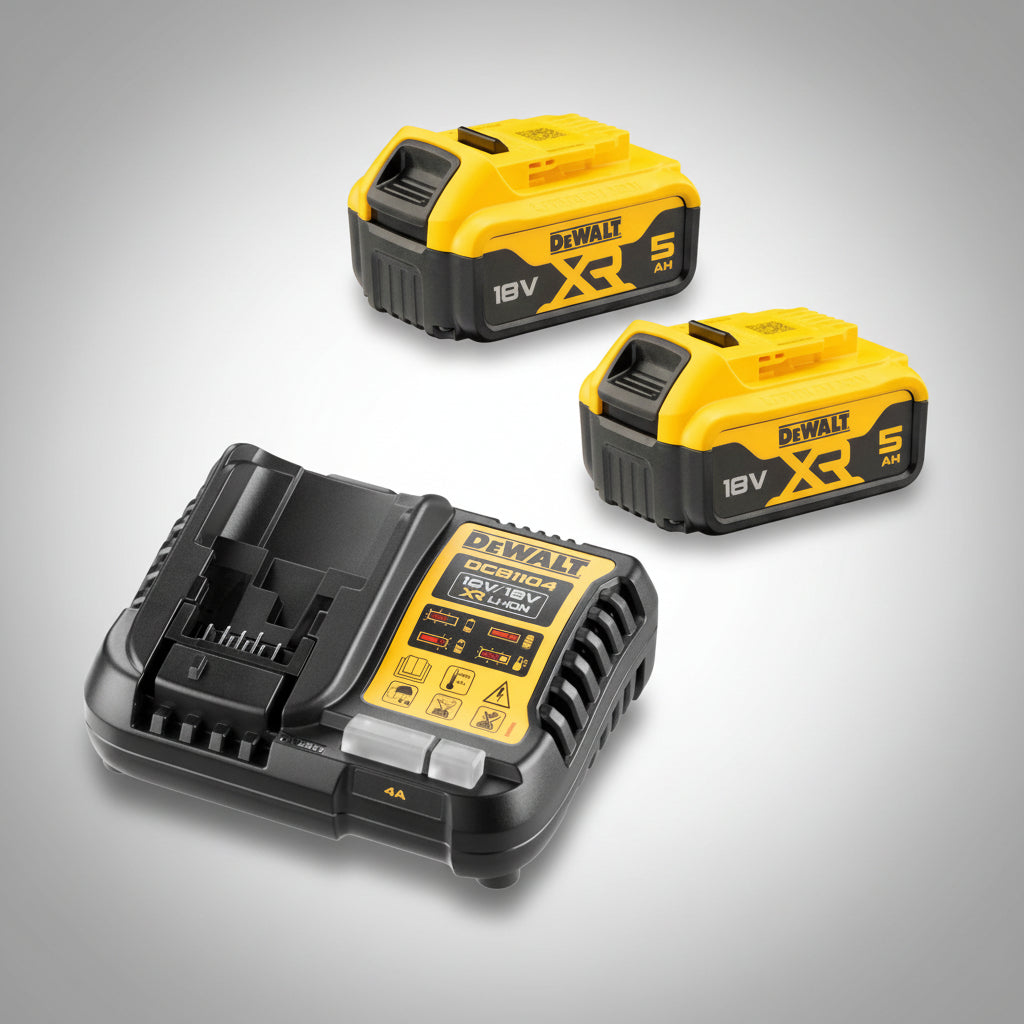 DeWalt DCB1104P2-QW Συλλογή Φορτιστής DCB1104 12-18V Με 2 Μπαταρίες DCB184 18V Li-Ion 5.0Ah