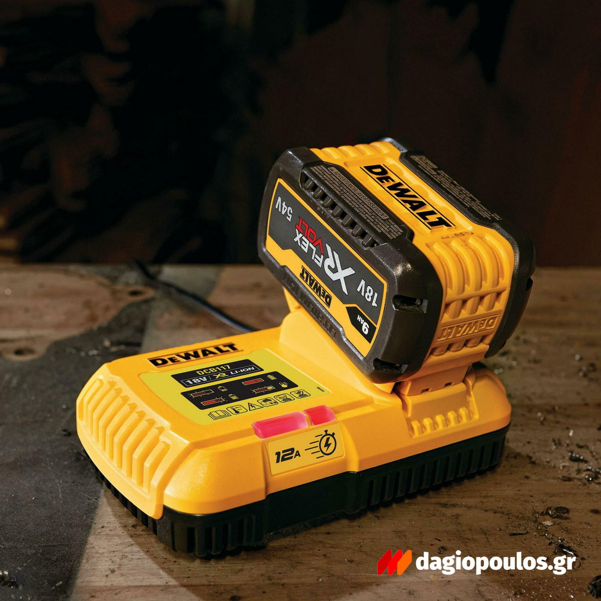 DeWalt DCB117-QW Ταχυφορτιστής Μπαταριών XR Flexvolt Powerstack 12Α 10.8-12-14.4-18V Li-Ion