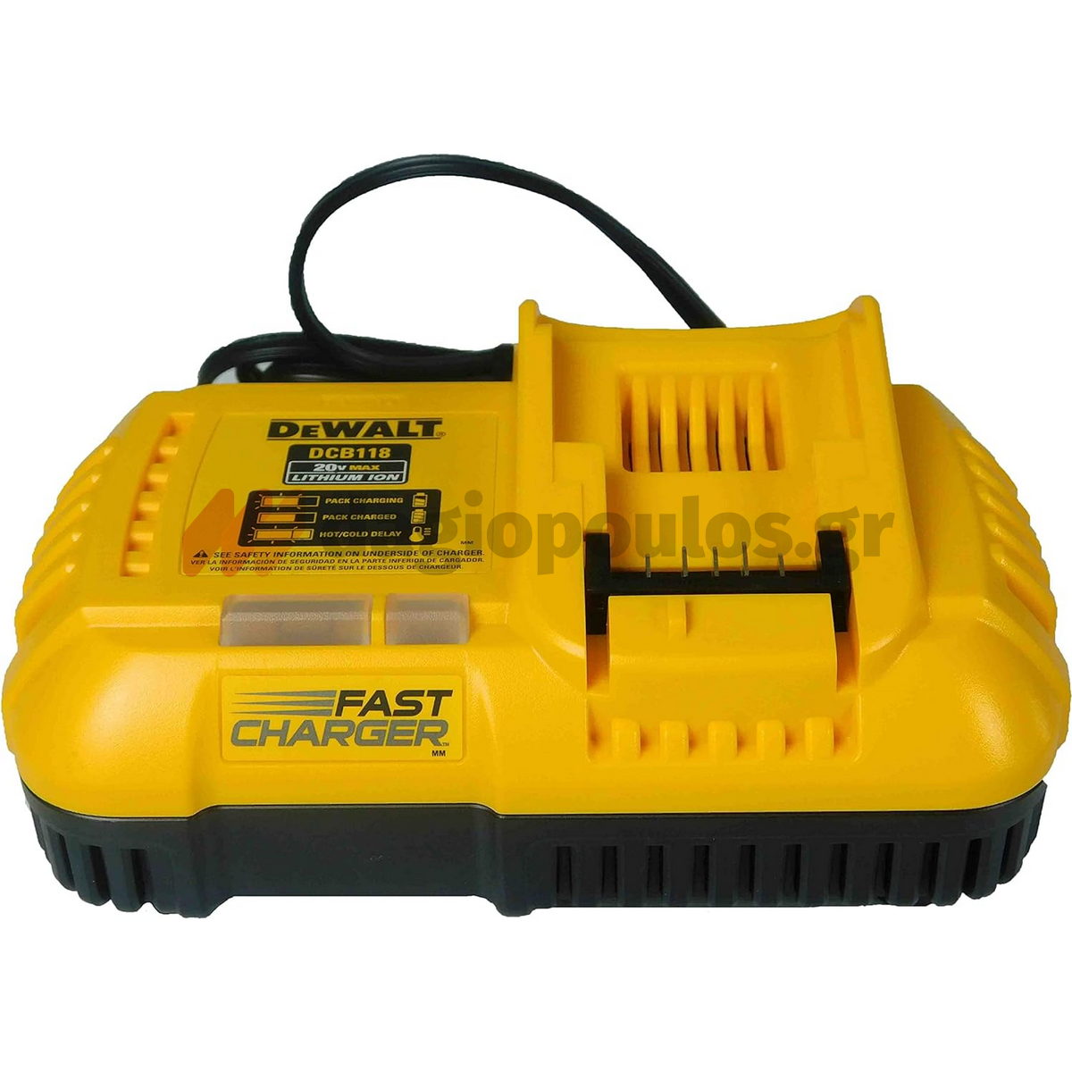 DeWalt DCB118-QW Ταχυφορτιστής Μπαταριών XR Flexvolt Powerstack 8Α 10.8-12-14.4-18V Li-Ion