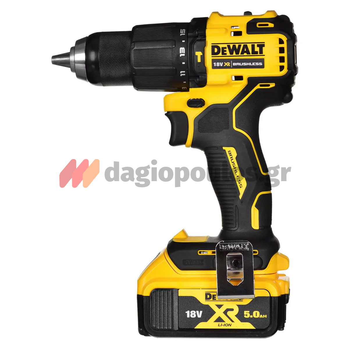 DeWalt DCD709P2T Brushless Κρουστικό Δραπανοκατσάβιδο Μπαταρίας 18V Li-Ion Με 2 Μπαταρίες 5.0Ah & Βαλίτσα T-Stak