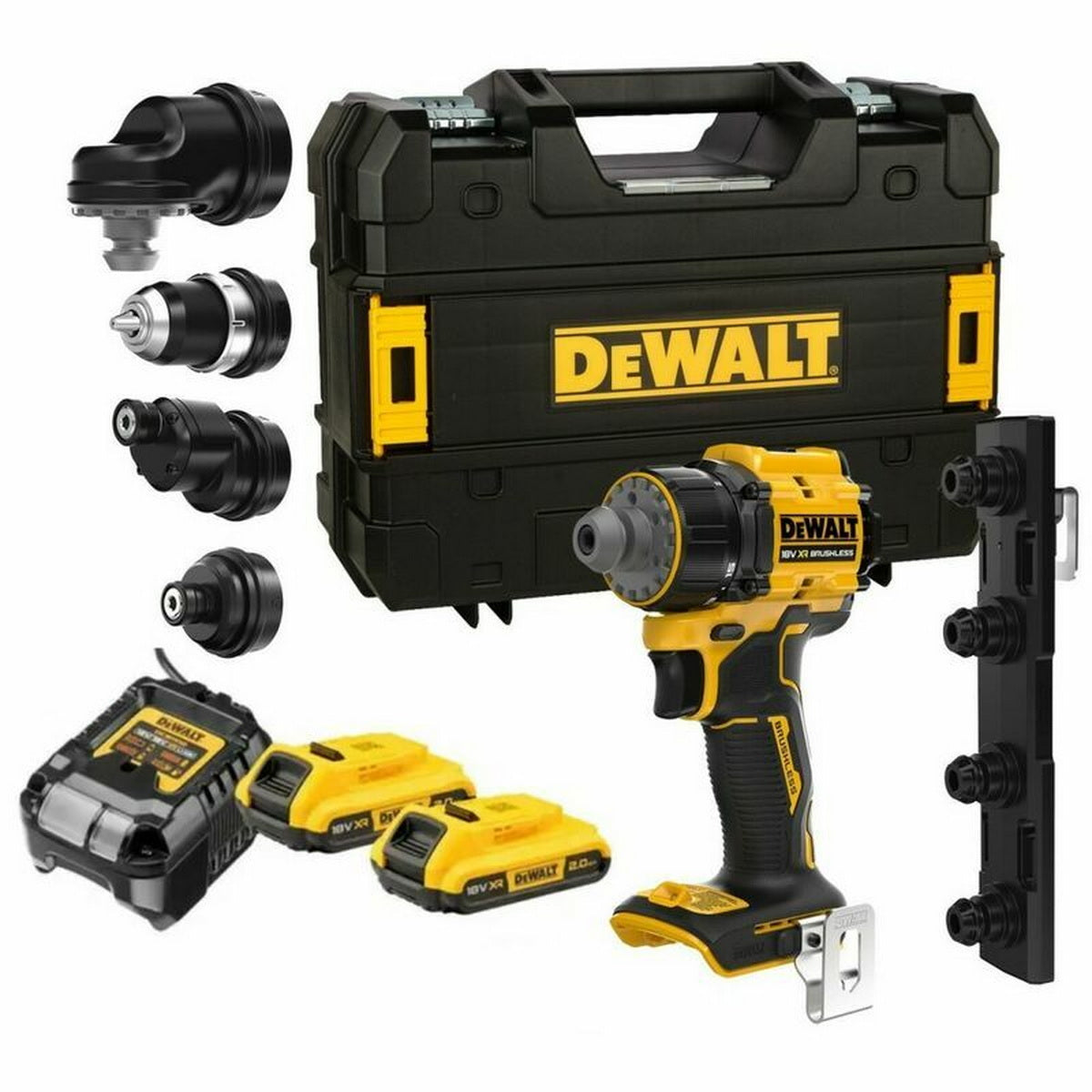 DeWalt DCD803D2T-QW Brushless Δραπανοκατσάβιδο Μπαταρίας Πολλαπλών Κεφαλών 18V Li-Ion Με 2 Μπατ.2.0Ah - Βαλίτσα T-STAK