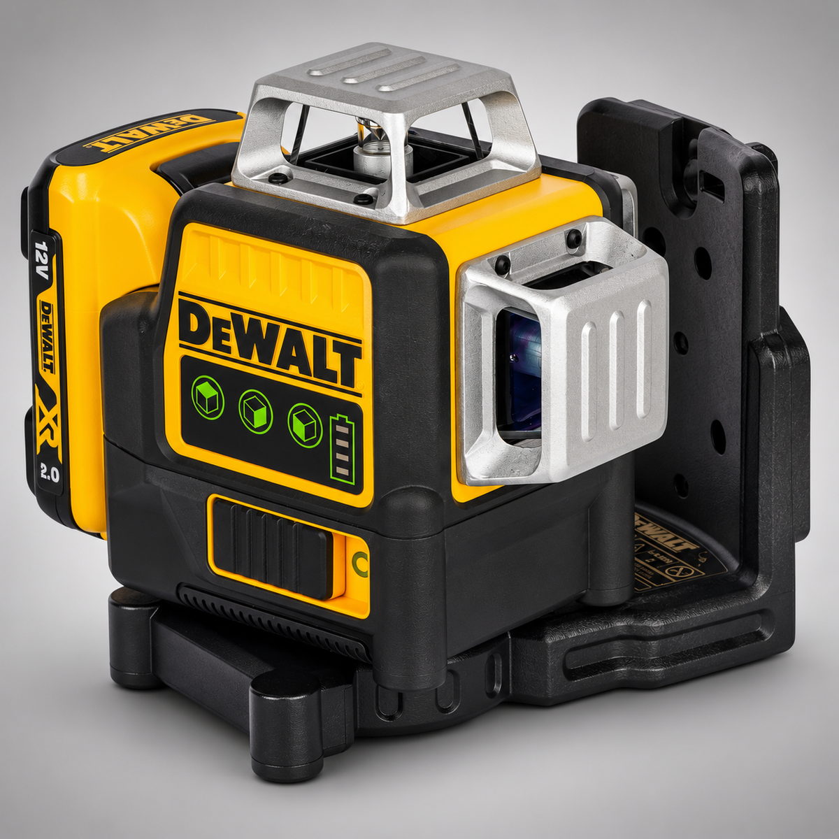 DeWalt DCE089D1G-QW Αλφάδι Laser 12V Πολλαπλών Γραμμών Πράσινο 3x360° Με Μπατ.2.0Ah - Φορτιστή - Βαλίτσα