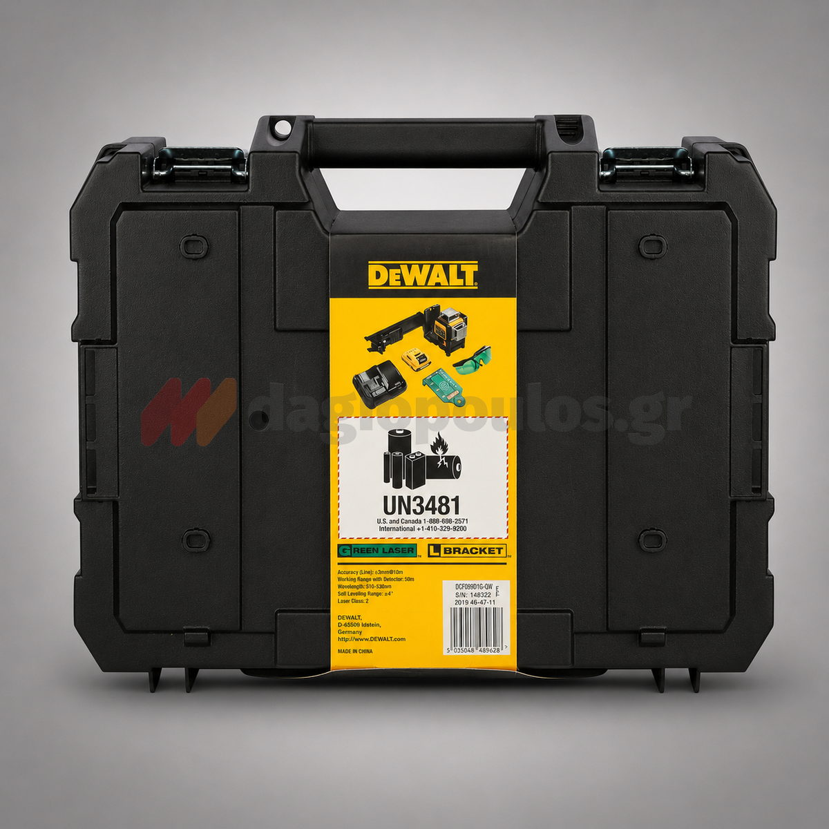 DeWalt DCE089D1G-QW Αλφάδι Laser 12V Πολλαπλών Γραμμών Πράσινο 3x360° Με Μπατ.2.0Ah - Φορτιστή - Βαλίτσα