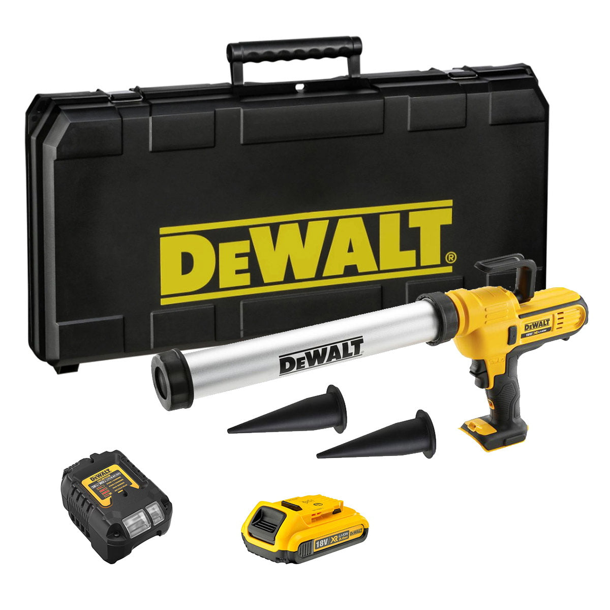 DeWalt DCE580D1-QW Πιστόλι Σιλικόνης Μπαταρίας 18V Li-Ion 310-600ml Με Μπαταρία 2.0Ah - Βαλίτσα T-Stak