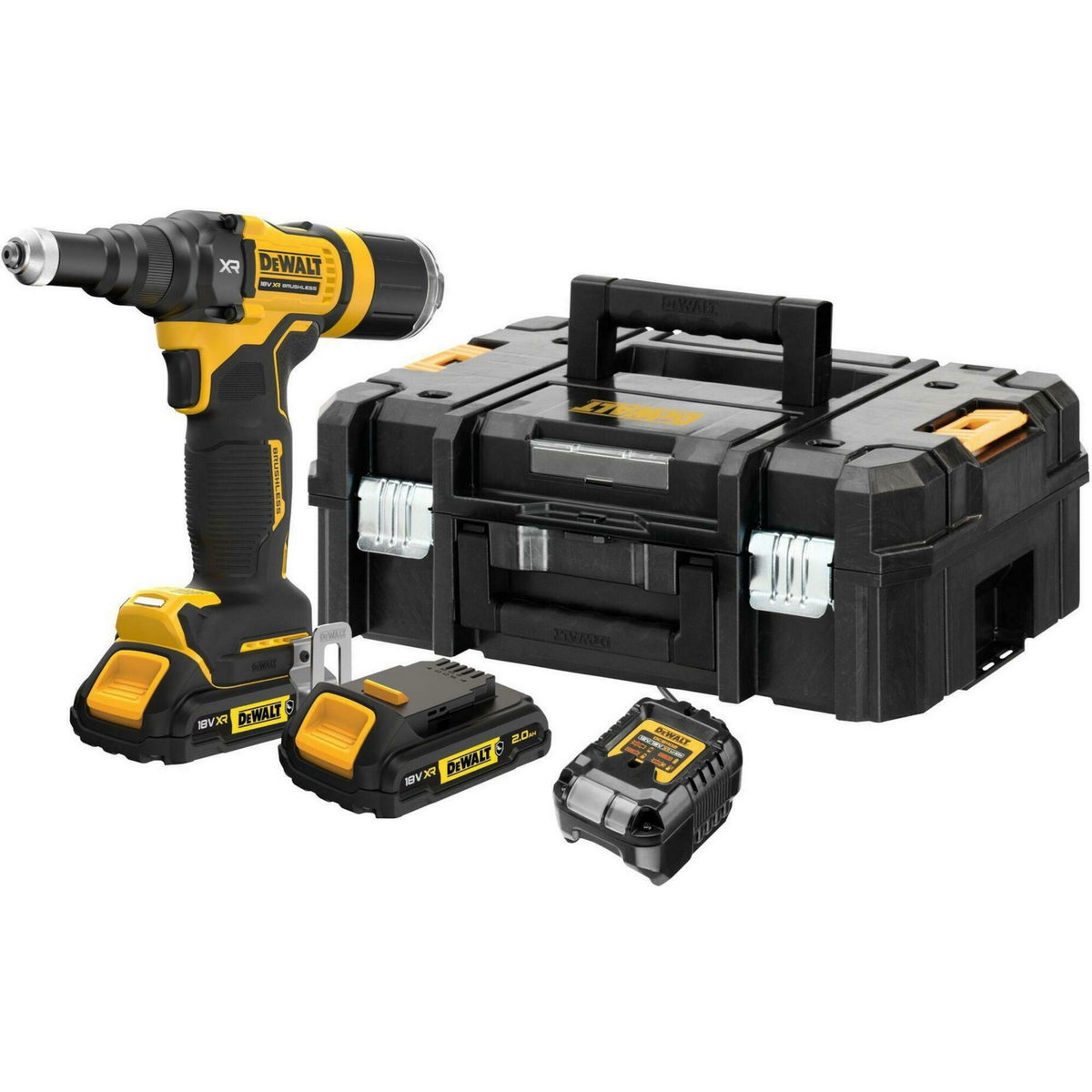 DeWalt DCF403D2GT-QW Brushless Πριτσιναδόρος Μπαταρίας 18V Li-Ion XR 4.8mm Με 2 Μπατ.2.0Ah - Φορτιστή - Βαλίτσα T-Stak