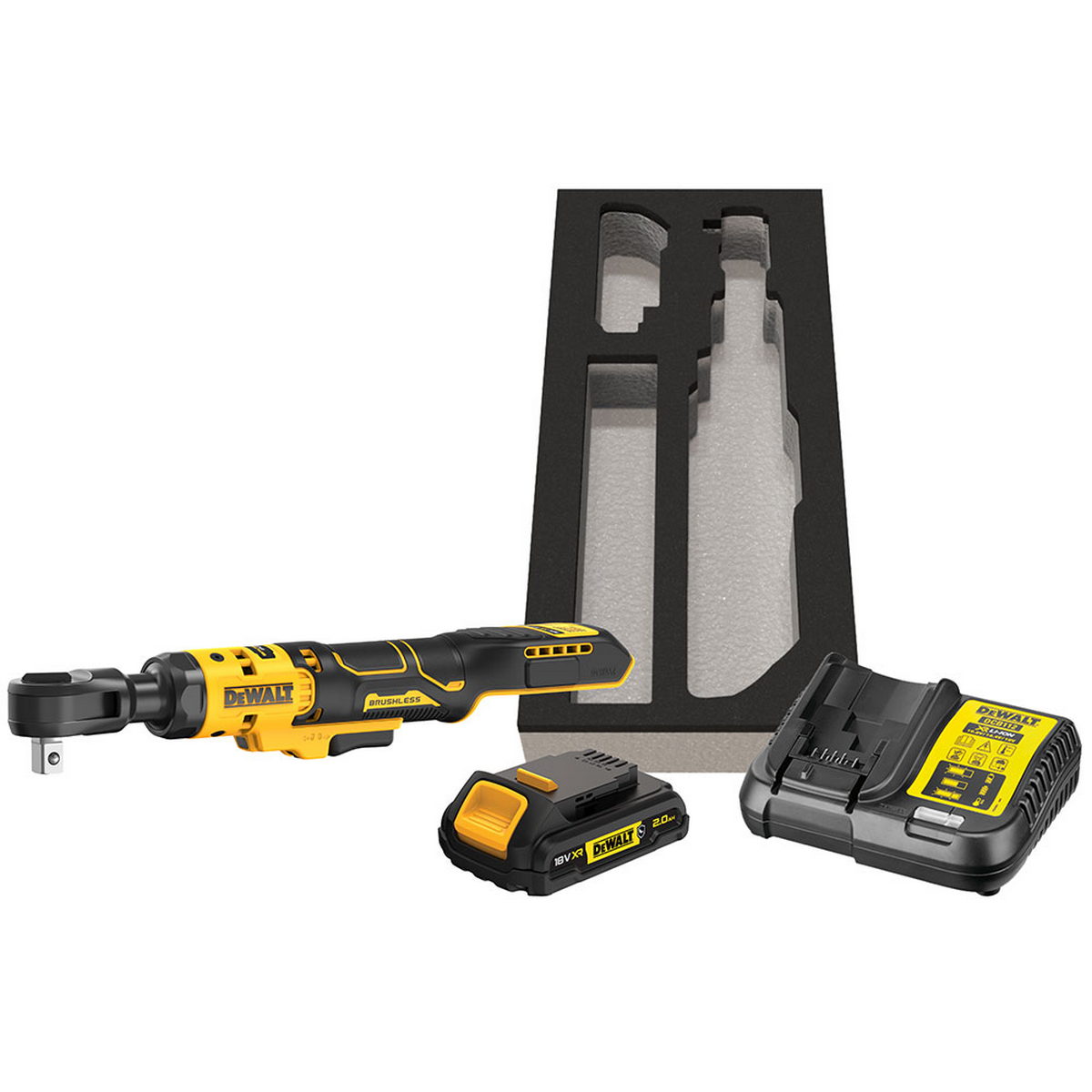 DeWalt DCF512D1G-QW Brushless Καστάνια Μπαταρίας 1/2" 95NMm 18V Li-Ion Με Μπατ.2.0Ah-Φορτιστής-Αφρώδης Βάση Φύλαξης