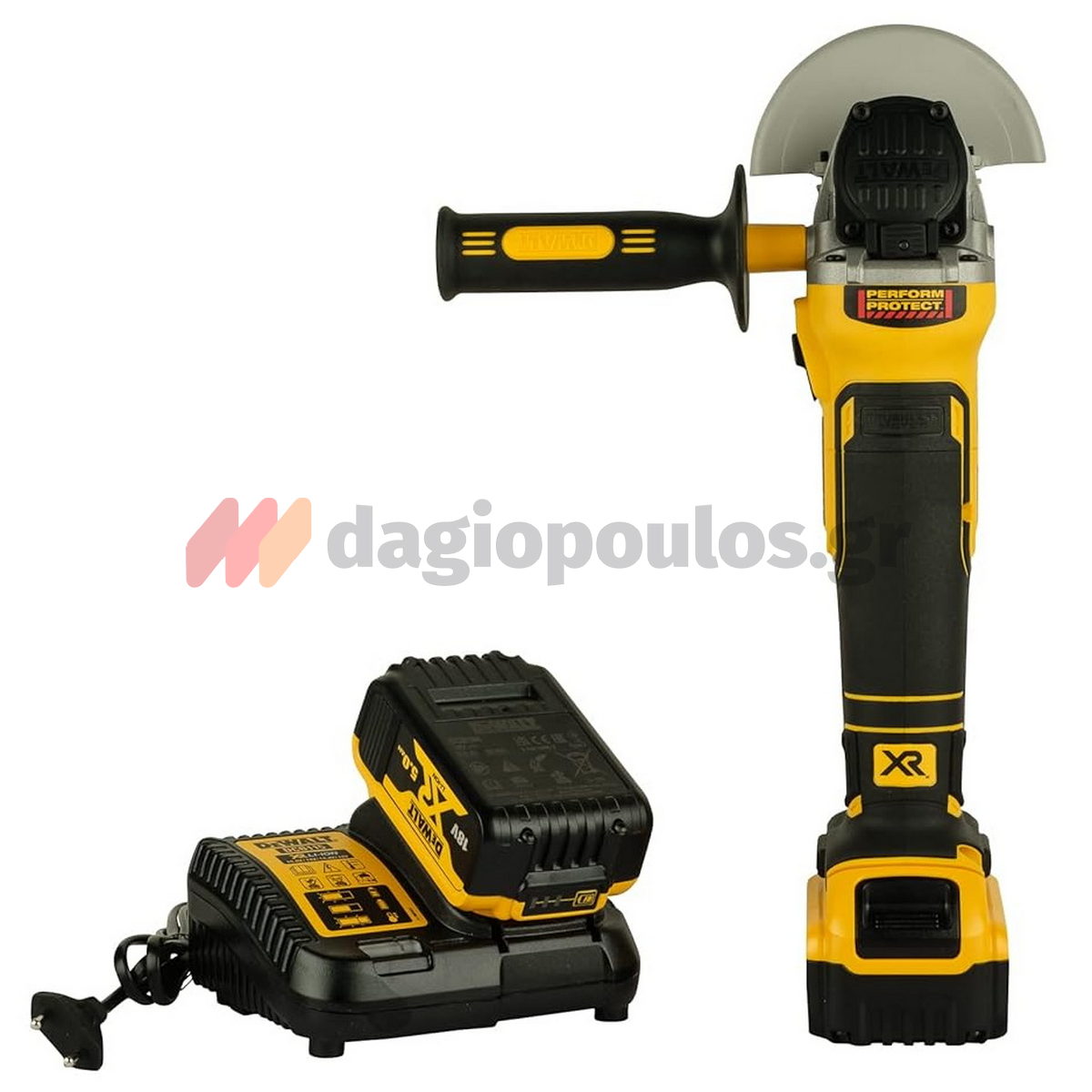 DeWalt DCG405P2-QW Brushless Γωνιακός Τροχός Μπαταρίας 18V Li-Ion 125mm Με 2 Μπατ.5.0Ah XR - Φορτιστή - Βαλίτσα T-Stak + ΔΩΡΟ 40 Δίσκοι DT3507 125mm