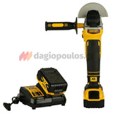DeWalt DCG405P2-QW Brushless Γωνιακός Τροχός Μπαταρίας 18V Li-Ion 125mm Με 2 Μπατ.5.0Ah XR - Φορτιστή - Βαλίτσα T-Stak + ΔΩΡΟ 40 Δίσκοι DT3507 125mm